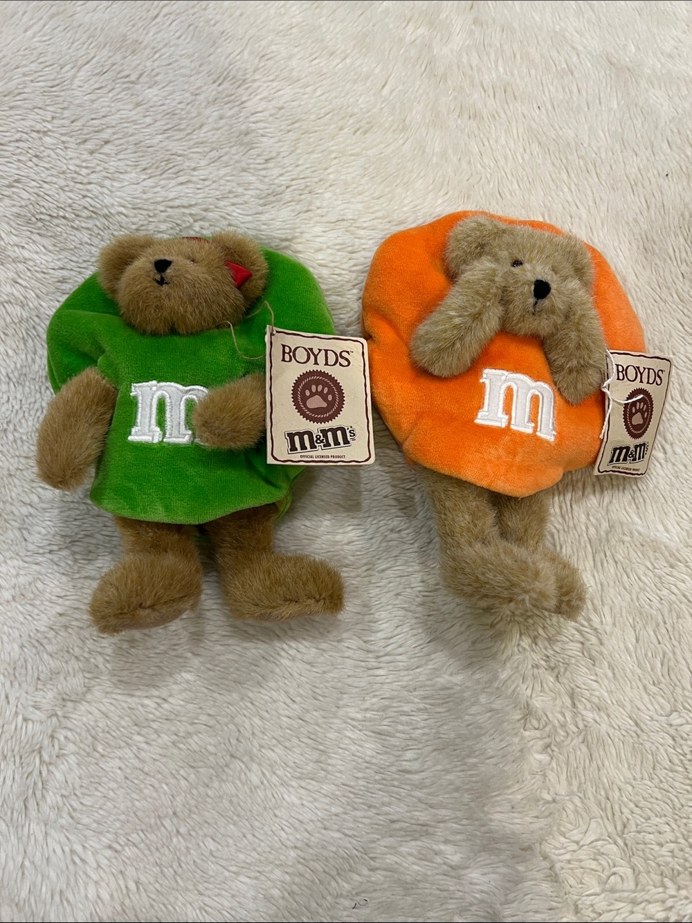 Boyds Bears m&m’s Green and Orange Bear